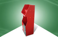 Дисплей пола картона блока индикатора красного цвета свободный стоящий с крюками для подарков Кристмас