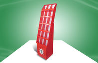 Красная стойка картона дисплея картона с 18 карманн для повышать DVDs