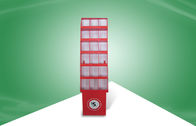Красная стойка картона дисплея картона с 18 карманн для повышать DVDs