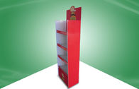 Слоение PP блоков индикатора картона полки красного цвета 4 свободное стоящее для заедк