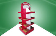 Блоки индикатора красного Eco-содружественного рифлёного картона свободные стоящие 4 полки Shinning офсетная печать