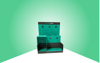 Bespoke дисплей голубого картона встречный зафиксированный с крюками металла для деталей электроники