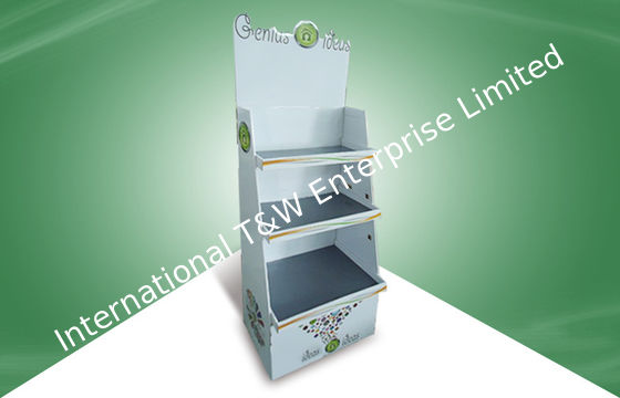 Хорошая цена. Подгонянный 3 гофрированным ярусом дисплеям картона используемым в продуктах заботы красоты онлайн