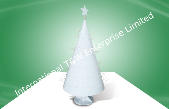 Хорошая цена. Белая уникальная выставочная витрина крюка картона дизайна для подарков рождества онлайн